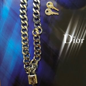 Dior Silver Padlock Necklace/Bracelet (Vintage)
